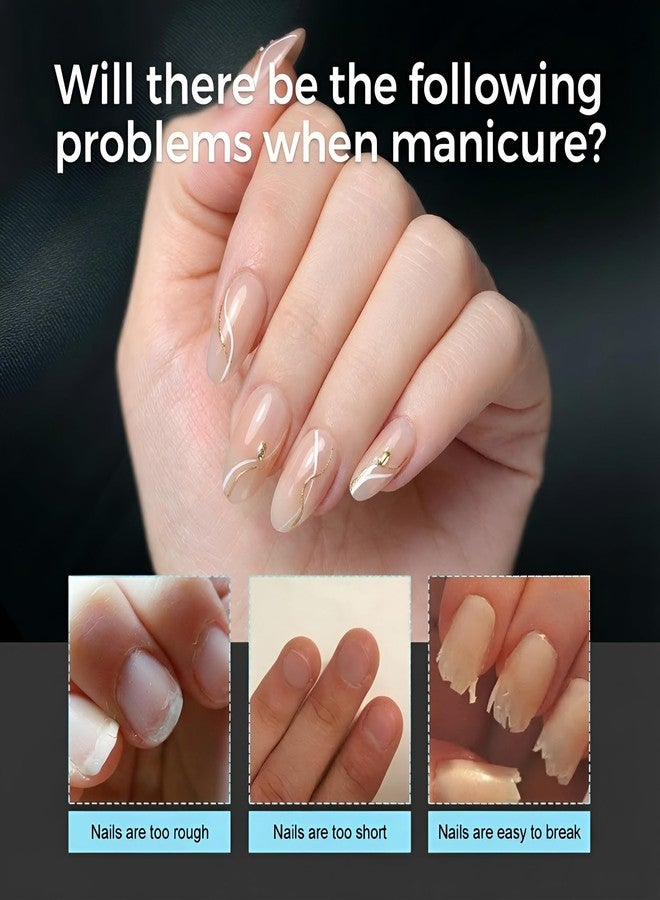 TOMICCA Extra Short Almond Nail Tips 240Pcs, 15 Sizes Short Nail Tips for Acrylic/Gel Nails, Fake Nails Press On Nails - Perfect for Beginner & Professional, Home DIY Salon, Wedding Nails - Image 3